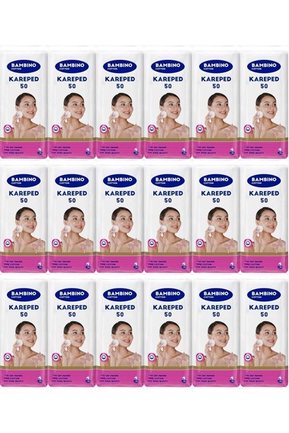 Cotton Square Makeup and Baby Cleaning Cotton 900 Pieces (Square Size 7cm) (18Pk*50)