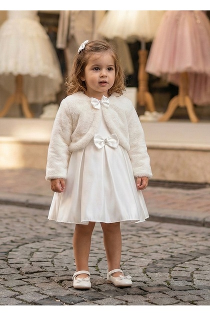 Peluş Kız Çocuk Kürklü Bolero