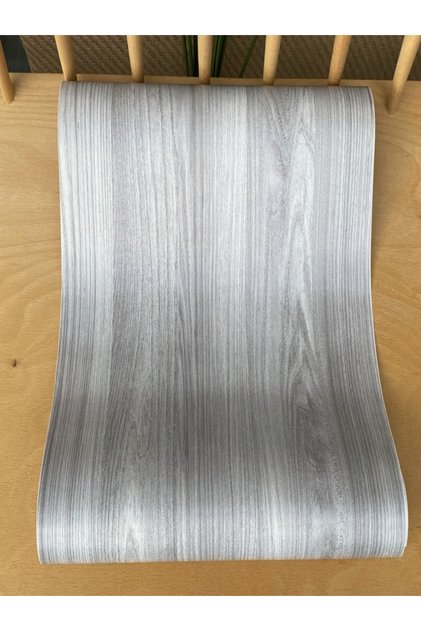 Mat Gri Ahşap Desenli Yapışkanlı Folyo 45cm X 1mt