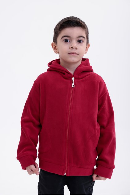 Hooded, Pocketed, Double-Sided Fleece, Children's Sweat Rb-660