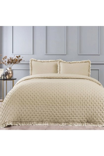 Scarlett Double Bed Cover Set Brown