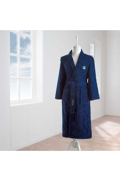 Fenerbahçe Jacquard Cotton S Adult Bathrobe (Navy Blue)
