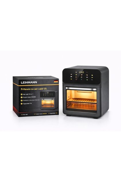 Friteuza electrica cu geam si aer cald, air fryer capacitate 12L