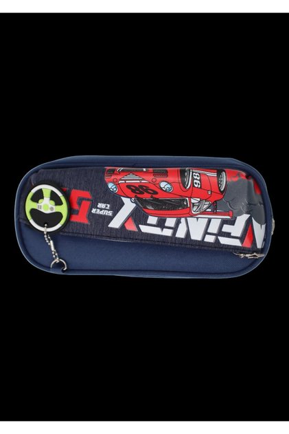 Penar pentru băieți, două compartimente, material impermeabil, model 7246 bleumarin