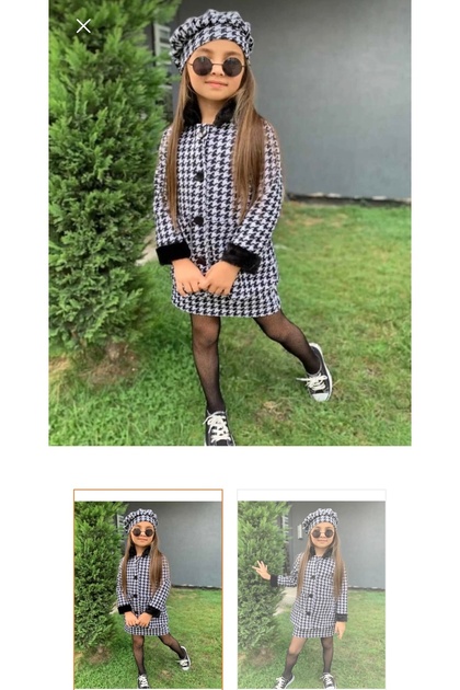 Black and White Girls' Suit
