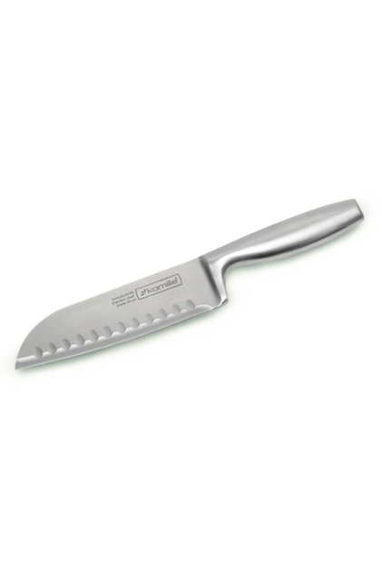 Μαχαίρι κουζίνας Santoku Kamille, από ανοξείδωτο ατσάλι, 20 cm, εργονομική λαβή, ασημί