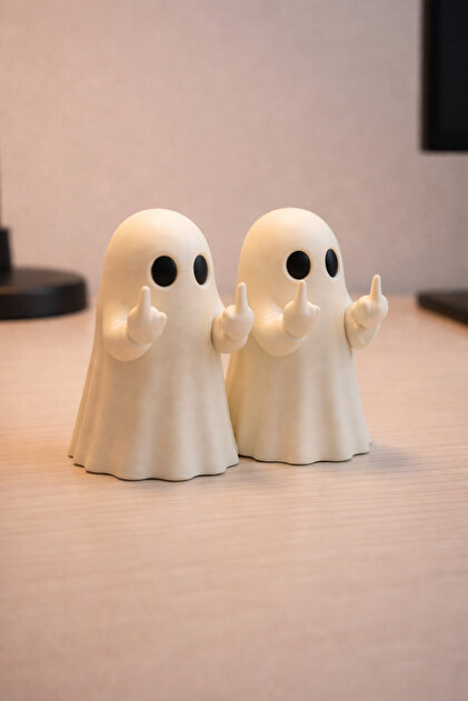 mummybrainstudio CONJOINED GHOSTS フィギュア The Plasti Orta Parmak Çeken Hayalet Ailesi Figür & Eğlence Amaçlı