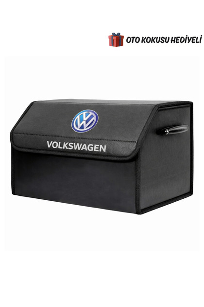 Volkswagen Marka Logolu Oto Bagaj Organizer Çanta Oto Bagaj Çantası 2 Bölmeli Suni Deri