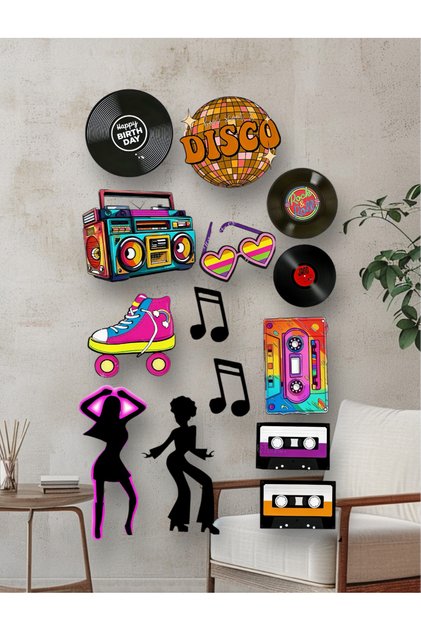 Retro Sticker, Music Sticker, Disco Sticker, 80S Nostalgia, Record Sticker, Cassette Sticker