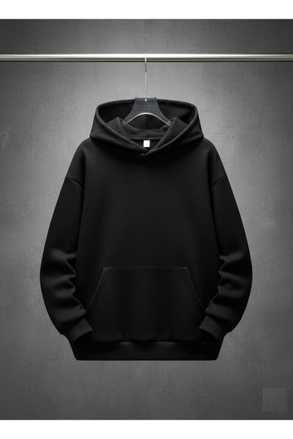 Kangaroo Pocket Hooded Oversized Sweatshirt