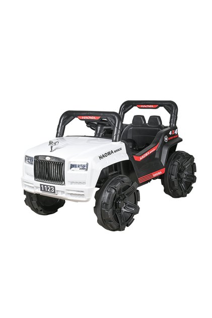 RECHARGEABLE CAR 2 Battery 6 V -2 Motor with RC-White