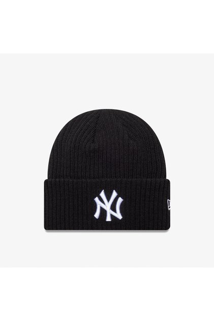 New York Yankees Mlb Wide Cuff Unisex Black Beanie