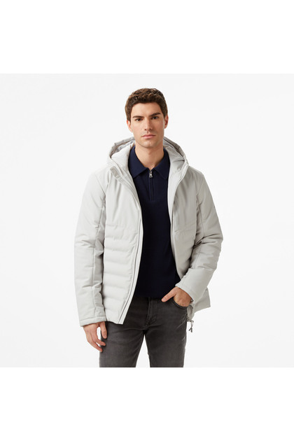 Erkek Gri Regular Fit Mont
