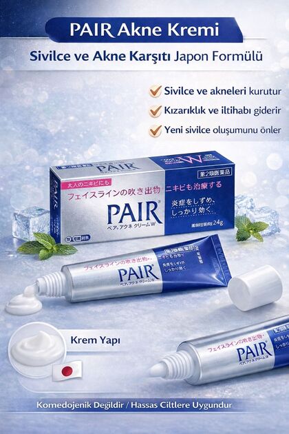 Pair Acne Cream 24 g ve Akne Karşıtı Japon Krem