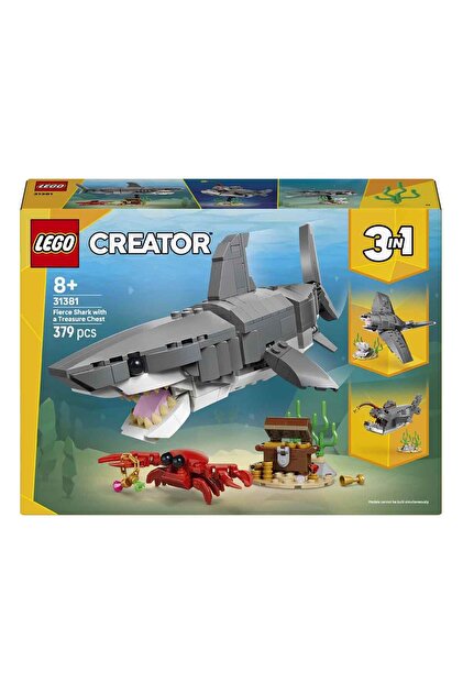 LEGO Creator Acımasız Köpek Balığı ile Hazine Sandığı 31381
