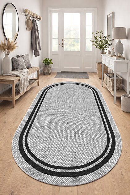 Makinede yıkanabilir kaymaz taban leke tutmaz dijital oval mutfak halısı salon halısı ve yolluk