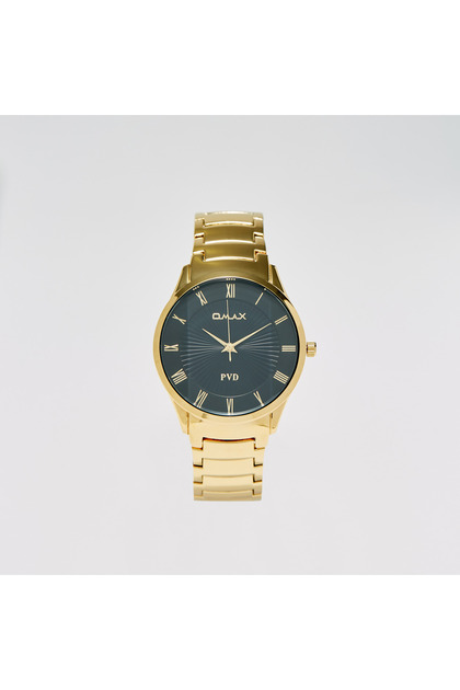 Men's Gold Stainless Steel Strap Analog Wristwatch - 00NSC001Q002 | 42 MM