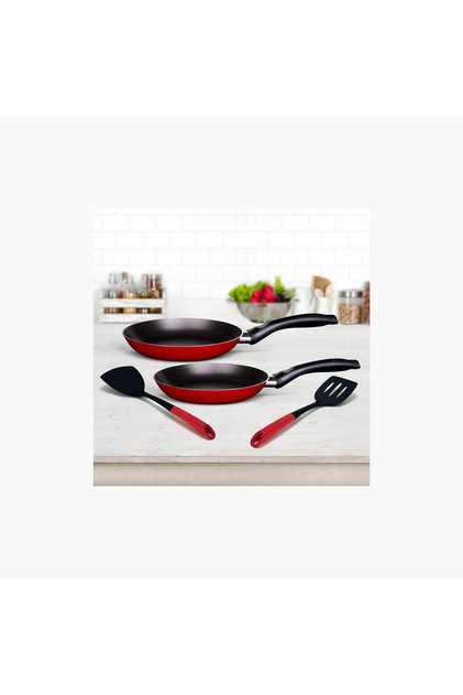 Rosso 4-Piece Aluminium Fry Pan Set