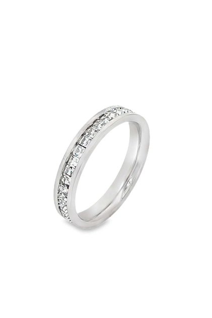 Inel Eternity din Argint de 4 mm cu Pietre CZ Albe 14