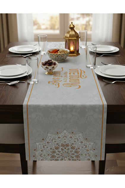Ramadan Motif Digital Print Table Runner Tablecloth 40x140 cm