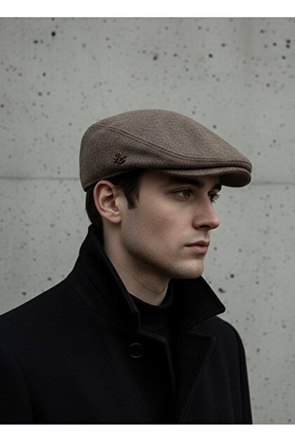 Men's Cashmere Elastic One Size Fits All London Cap Hat