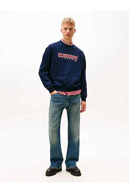 Tommy Hilfiger TJM 90'lar Dokulu Grafik Baskılı Bisiklet Yaka