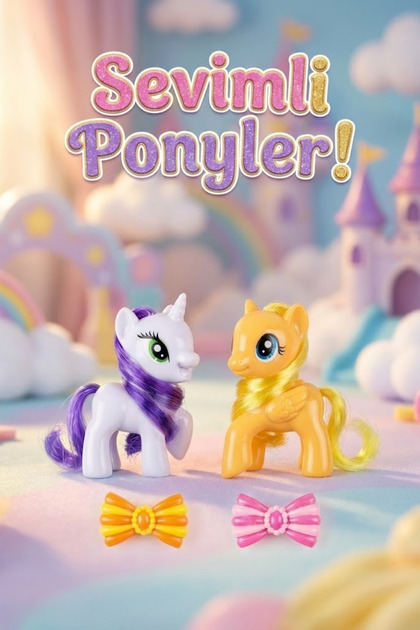 craftivio 2'li Sevimli Pony Ve Unicorn Figür Oyuncak Seti - Tokalı
