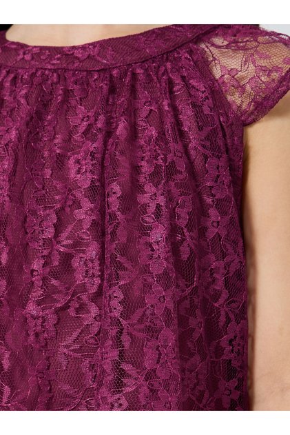 Girls Lace Round Neck Dress