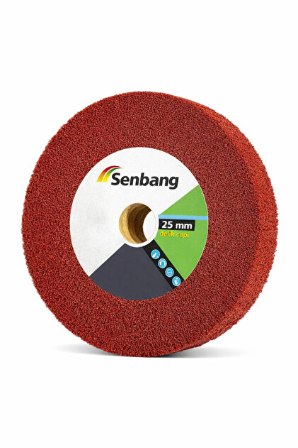 SENBANG 165x30 Mop Skoç Zımpara Disk 25 mm Delik Metal Ahşap Yüzey
