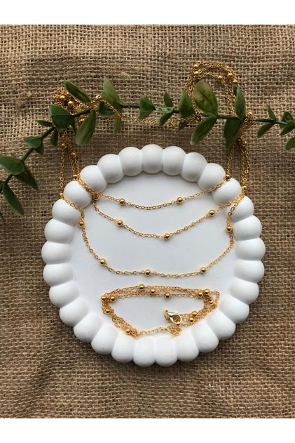 Layered Necklace Bracelet Set 40-50-60 cm