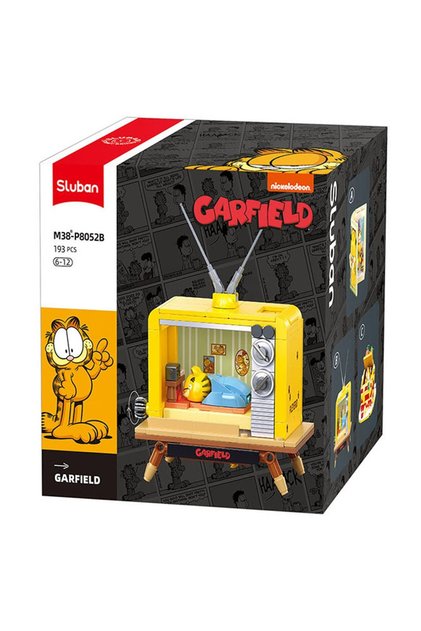 Set de construcție, 193 de piese, Garfield și televizorul -