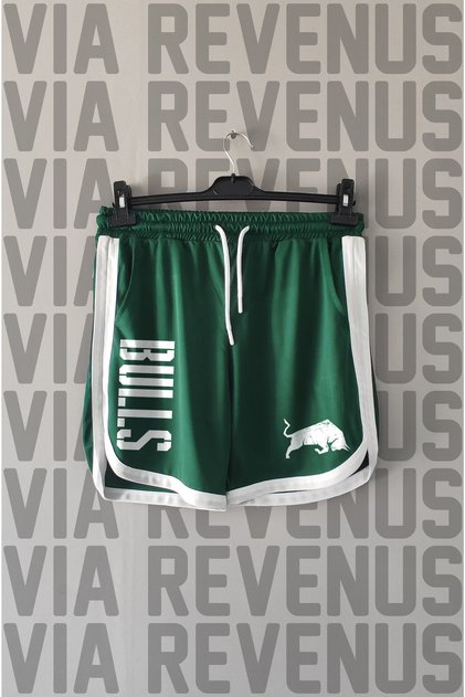 Bulls Number Printed Unisex Retro Varsity Sports Training Shorts
