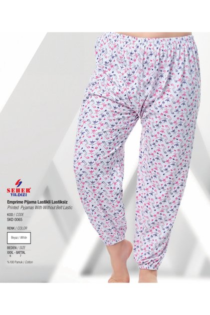 (6 Pcs) 100% Cotton Mother's Economic Package Colorful Pajama Bottoms, Long Underwear