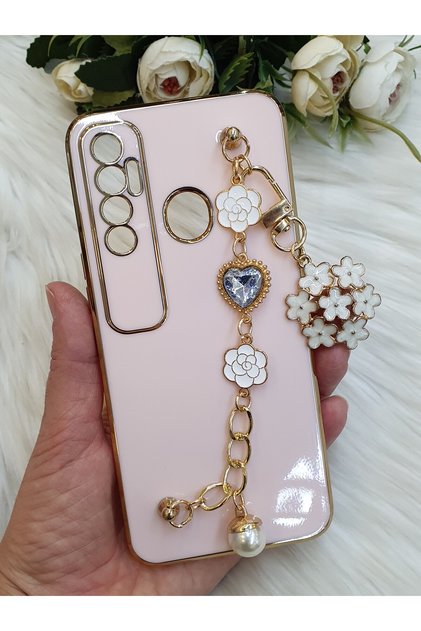 Tecno Spark 7 Pro Compatible Floral Stone Handheld Laser Cut Case