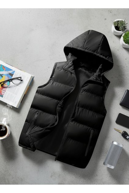 Waterproof Hooded Puffer Vest