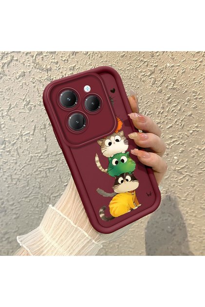 Infinix Hot 40/40 Pro Compatible Camera Protected Cat Pattern Soft Silicone Phone Case