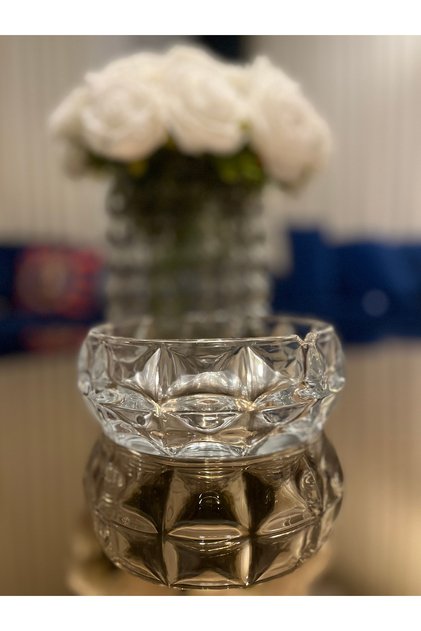 Large Size Crystal Glass Ashtray 15cm