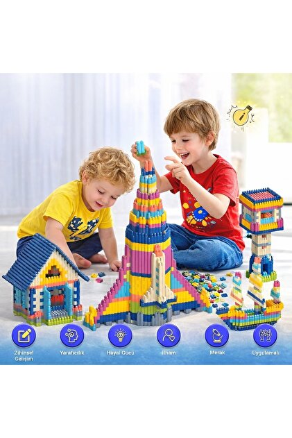 PlayZen Yaratıcı Modüler Yapı Blokları – Tak Çıkar Eğitici Oyuncak