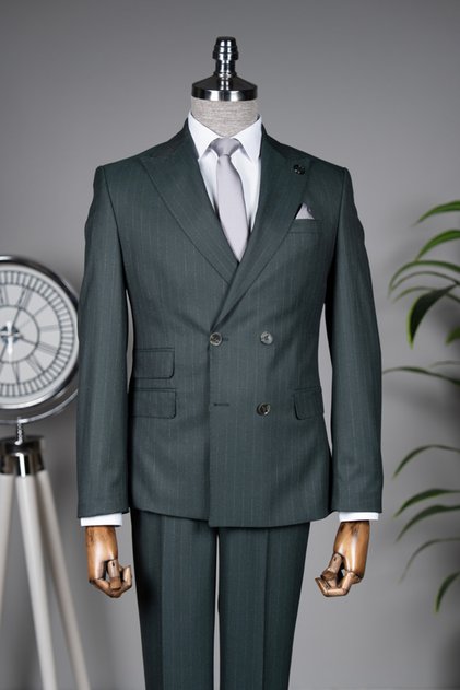 Tailor Ayhan Double-Breasted Suit – Slim Fit, choose 1 size larger.