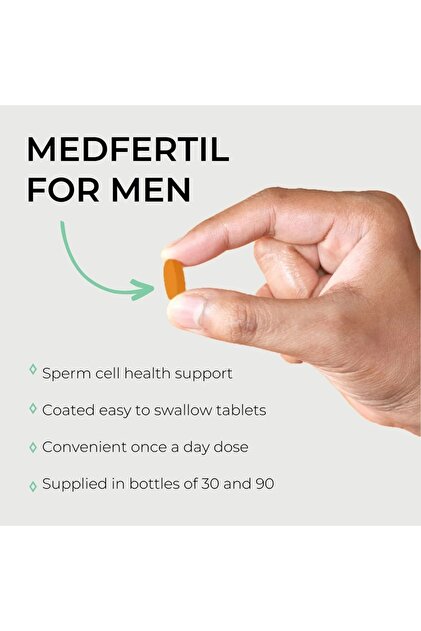 MedFertil Fertility Supplement 90, Vitamin C, B12, E, Folic Acid, L  Carnitine, Zinc, Coenzyme Q10- Trendyol
