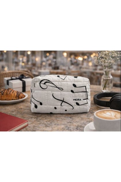 Musical Note Patterned Makeup Bag-Travel Organizer and Organizer