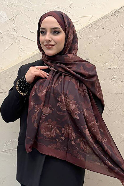 Nevbahar Pattern Cotton Silk Shawl