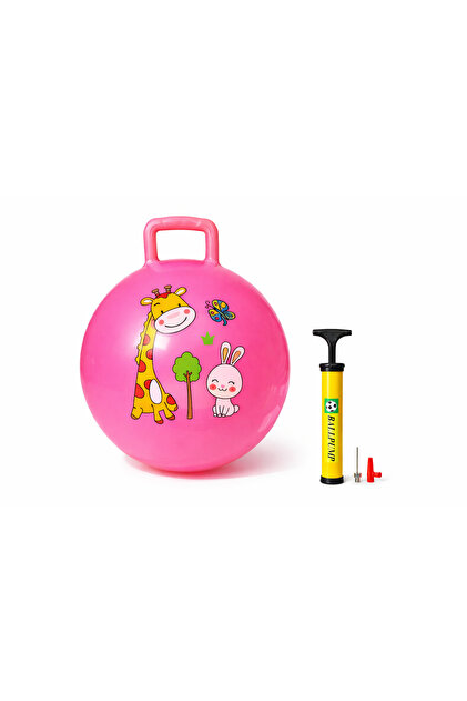 Janissary Pembe Zıp Zıp Top – Tutma Kulplu Çocuk Zıplama Topu