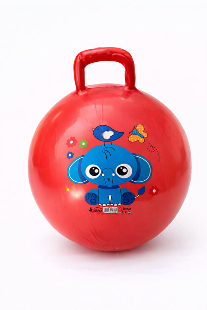 Janissary Kırmızı Zıp Zıp Top – Tutma Kulplu Çocuk Zıplama Topu