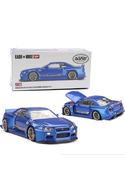 Mini GT Kaido House //158 Nissan Skyline GT-R (R34) Kaido Works