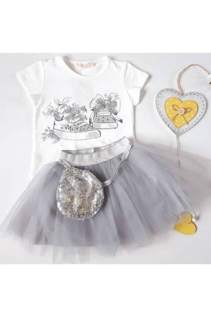 Set tricou și fustă de tul