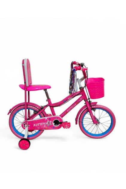 Kids Bicycle Size 16 with Backrest & Training Wheels – Classic Children’s Bike