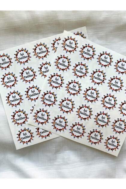 50Pcs 4cm Happy Holidays Adhesive Sticker Report Card Teacher Label Graduation Souvenir School Gift 2