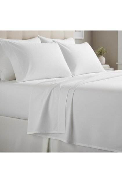 Clasy 100% Cotton Sateen Single Fitted Sheet Set White