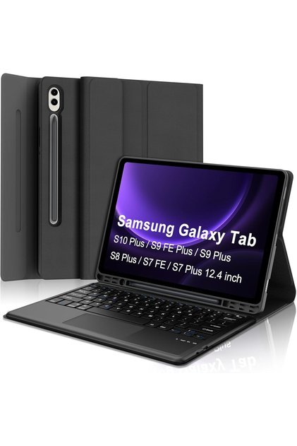 Keyboard Case for Samsung Galaxy Tab S10+ Plus / S9 FE+ Plus / S9+ Plus / S8+ Plus / S7 FE / S7+